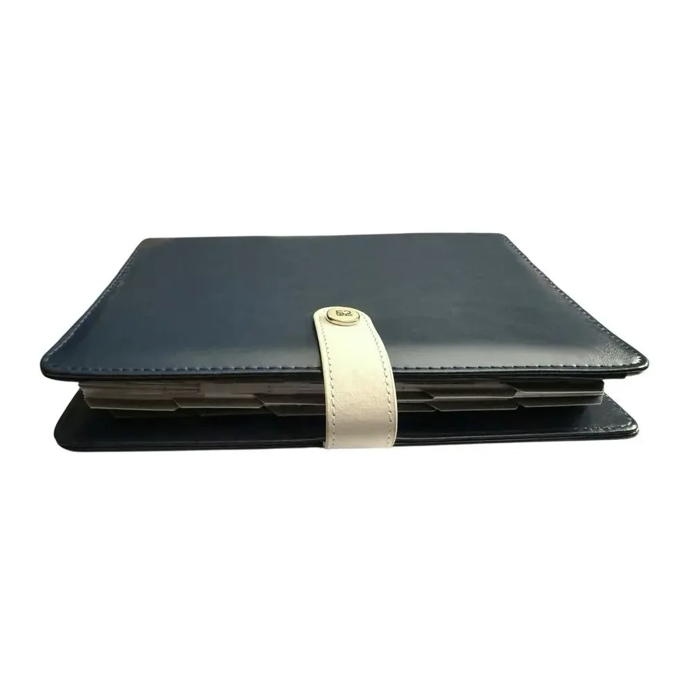 The Paper Studio Agenda 52 Navy Blue White Planner 6 Ring 7.5
